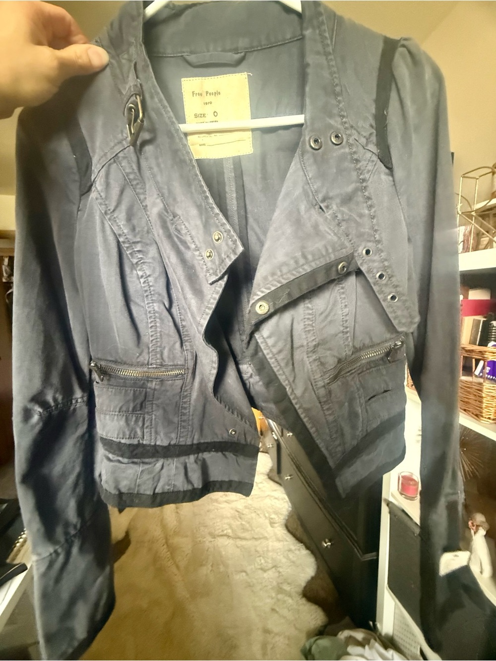 Free People Utility Jacket with Zippered Pockets